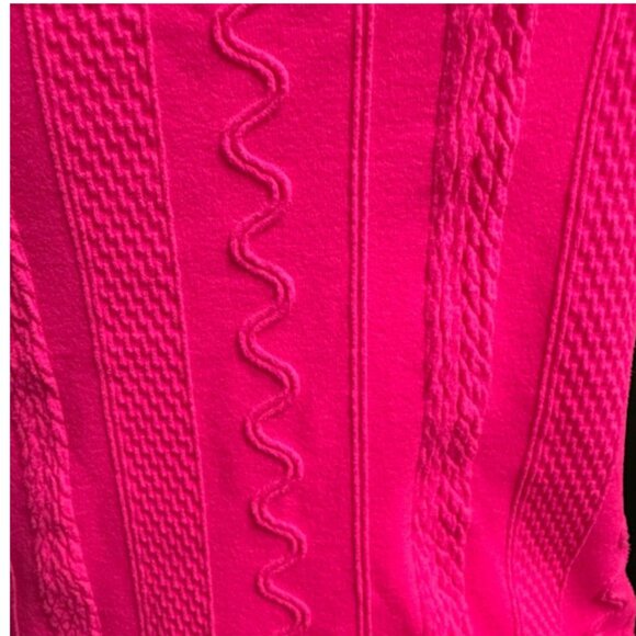 Women’s Hot Pink Textured Knit Tank Top Size L - Picture 6 of 6